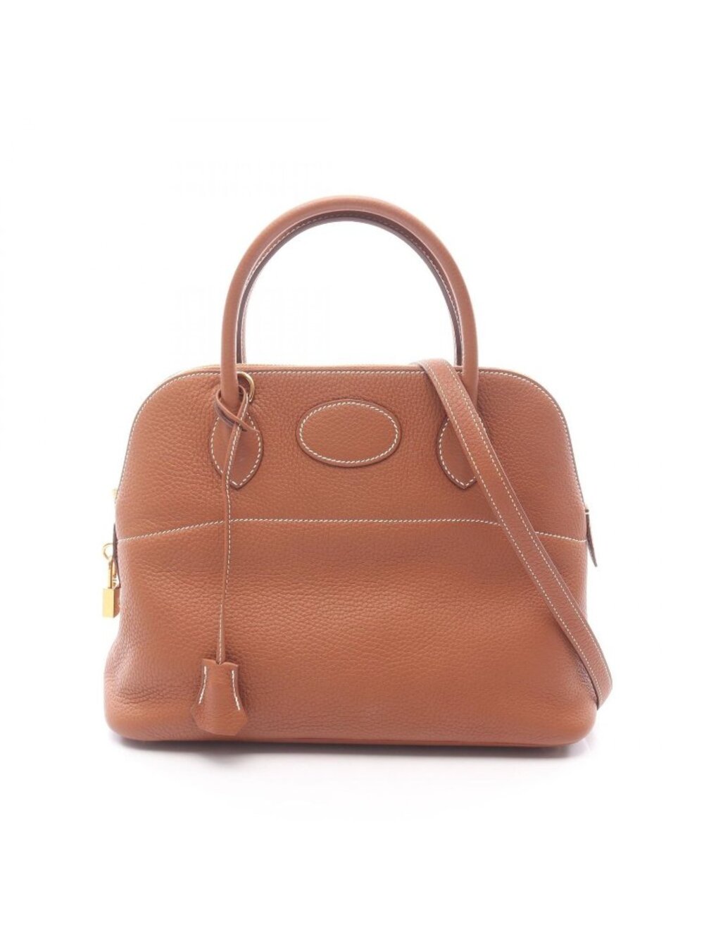 Hermes Handbag Bolide 31 Gold Leather